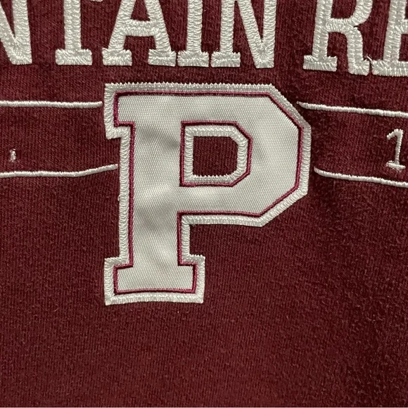 Champion Burgundy Panorama Mountain Resort Varsity Crewneck Sweatshirt Men M - Picture 7 of 12